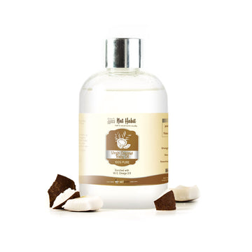 Nat Habit 100% Pure Virgin Coconut Baby Oil For Baby Skin & Hair, Enriched With Vit E & Omega-3, 6 Non-Refined, Llp Free, Chemic
