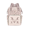 Personalized Diaper Bag Backpack for Women, Custom Name Nursing Mommy Daypack, Leopard Print Diaper Bag for Girls Boys, New Mom 