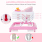 Infans Foldable Baby Walker, 3 In 1 Toddler Walker Leaning-Seated Walk-Behind With Removable Music Tray, Adjustable Height, Wash