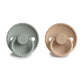 Frigg Rope Silkysoft Silicone Baby Pacifier | Made In Denmark | Bpa-Free (Sage/Croissant, 6-18 Months)