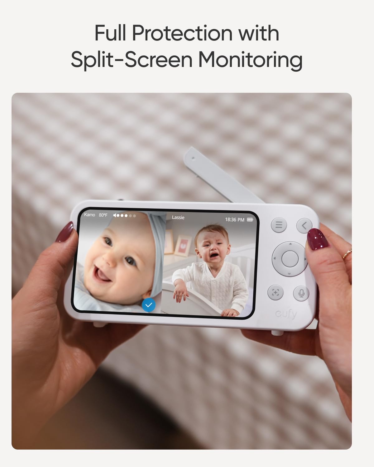 Eufy Baby Monitor E20 Add-On Camera, 2K Hd Resolution, 330? Pan And 60? Tilt, 4? Zoom, Night Vision, 5000Mah Built-In Battery, A