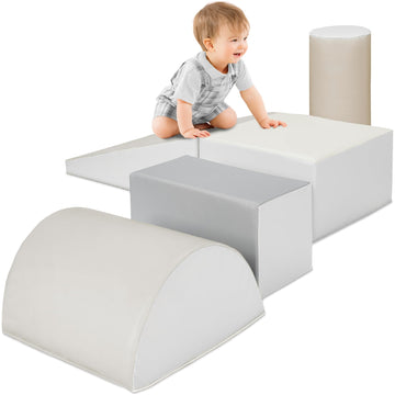 Best Choice Products 5-Piece Kids Climb & Crawl Soft Foam Block Activity Play Structures For Child Development, Color Coordinati