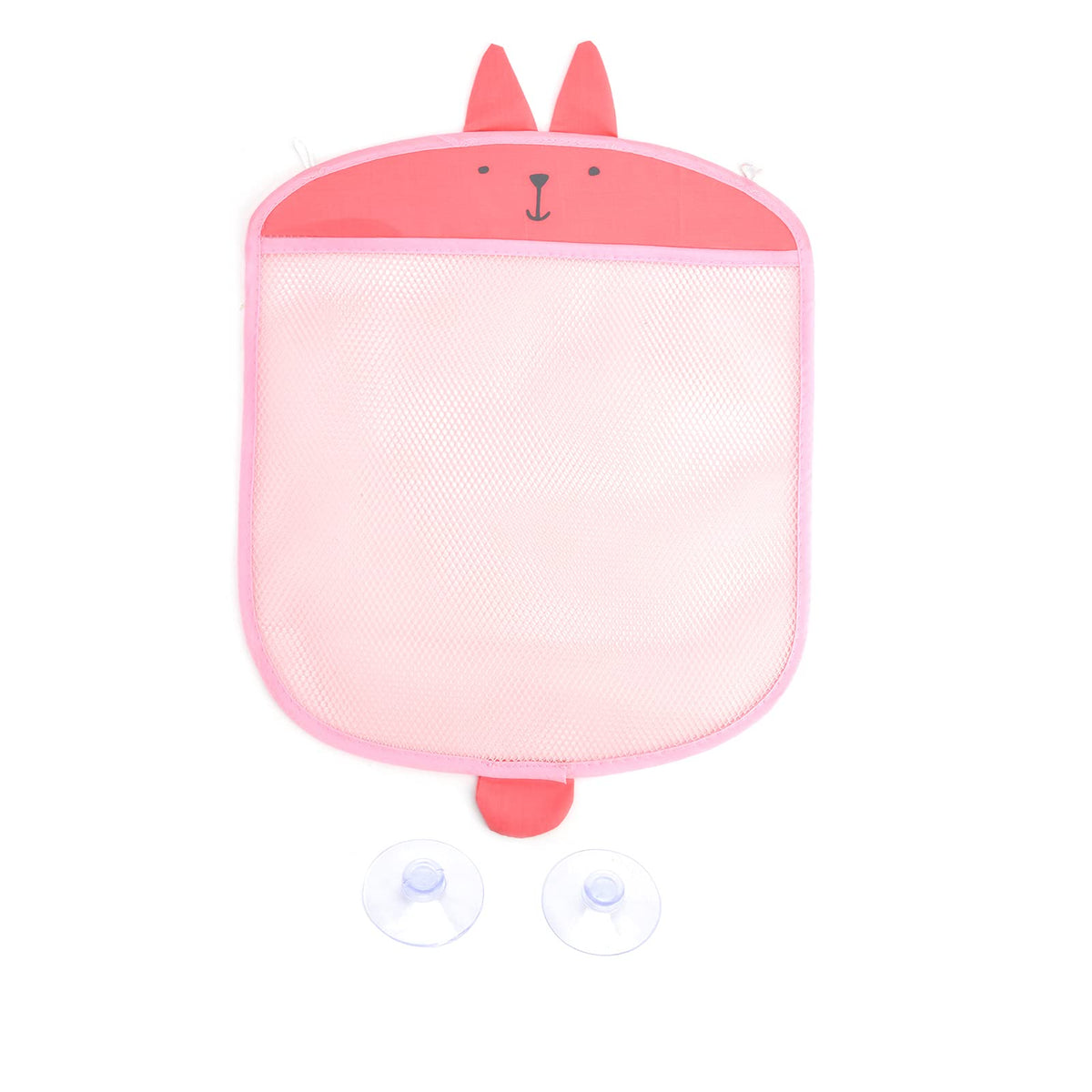 ELBME Pink Polyester Small Rectangular Bath Toy Storage Bag with Zipper Closure