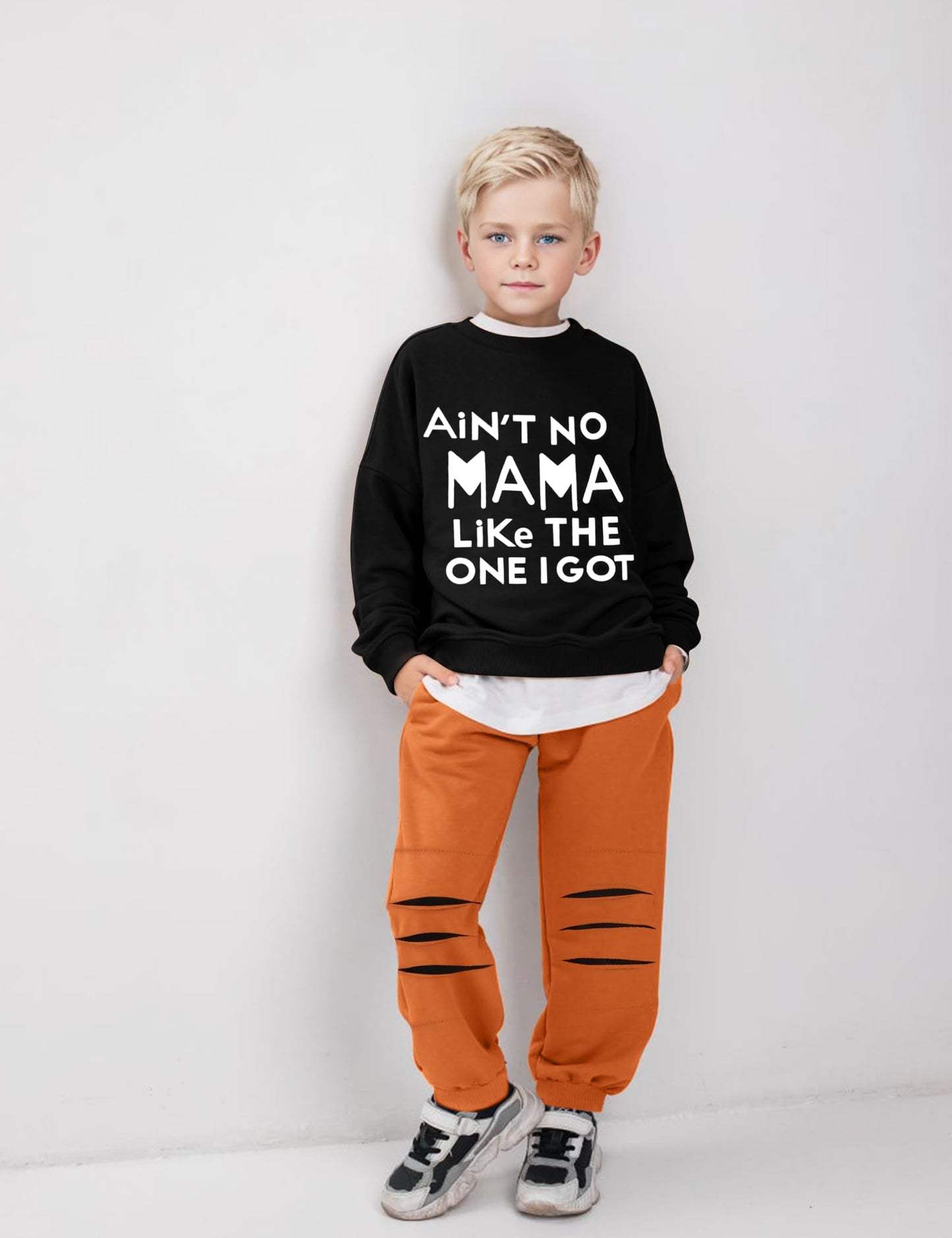 Tuemos Toddler Boy Clothes Lettle Sweatshirt Top + Camouflage Pants Outfit Set 18Months-5T