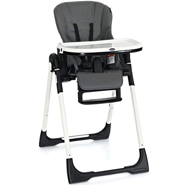 Infans High Chair For Babies & Toddlers, Foldable Highchair With Multiple Adjustable Backrest, Footrest And Seat Height, Removab