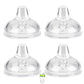 Spout Sippy Cup Nipples for Comotomo Baby Bottles, Transition Cup Food Grade Silicone Soft Nipple, 6m+, Pack of 4