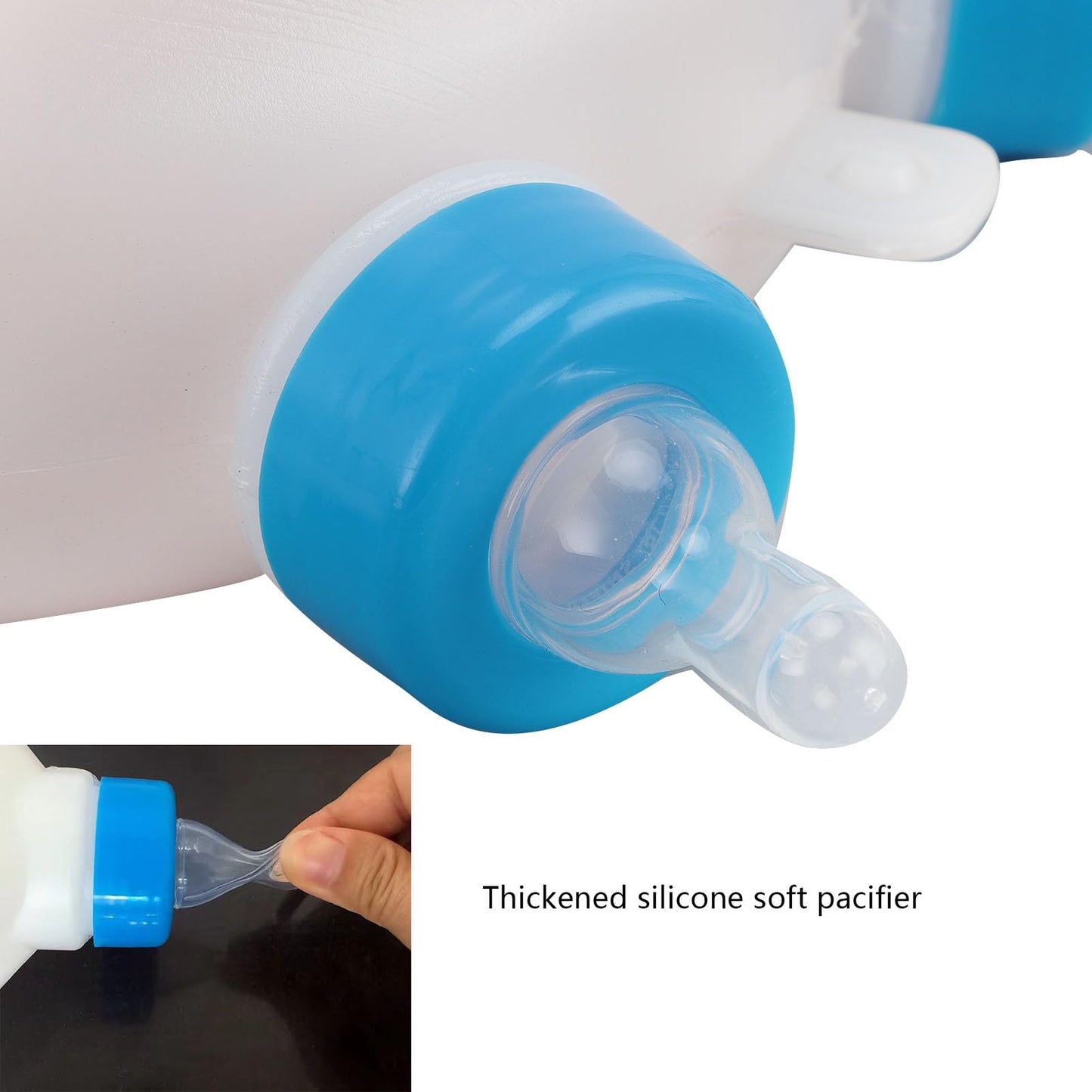Lamb Milk Feeder Bottle, 6 Pacifier Round Pc Plastics Easy To Clean Sheep Feeding Cup, Portable Safe Milk Pot For Piglet Lamb, L