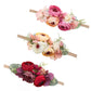 Mligril Baby Girl Floral Headbands Set - 3Pcs Flower Crown Elastic Hairband Newborn Toddler Hair Accessories Gifts For Girls (1-