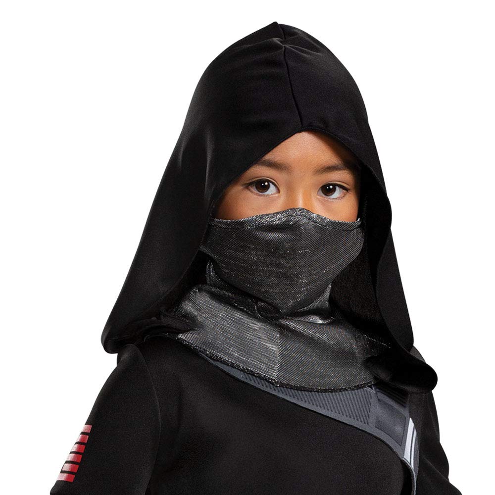 Girl'S Snake Eyes Costume For Kids, Deluxe Official Gi Joe Costume With Mask, Child Size Small (4-6X) Black