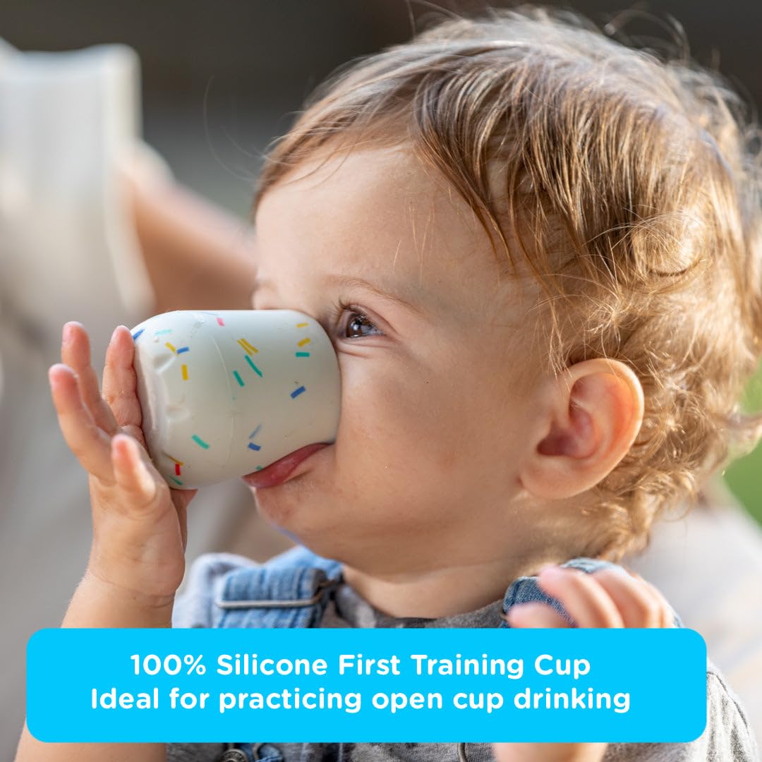 Nuby Silicone Confetti/Sprinkles First Open Training Cup For Baby: 2Oz