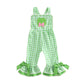 YINGISFITM Toddler Girl Outfit St Patricks Day Overalls Clover Romper Long Flared Jumpsuit Irish Shamrock Clothes (Green, 2-3 Ye