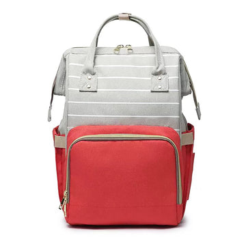House Of Quirk Baby Diaper Bag Maternity Backpack (Red/Stripe)