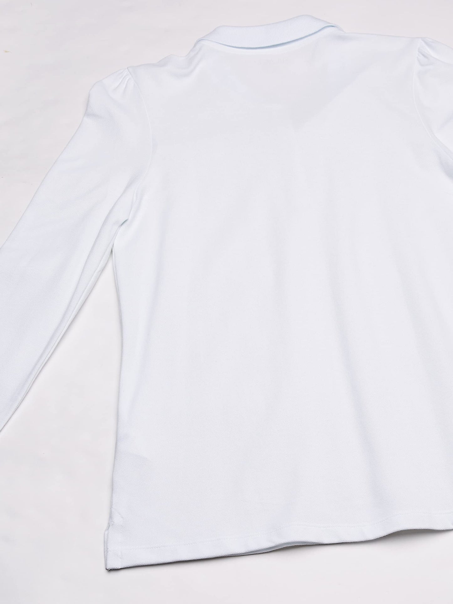 The Children'S Place Baby Girls And Toddler Girls Long Sleeve Ruffle Pique Polo, White, 4T