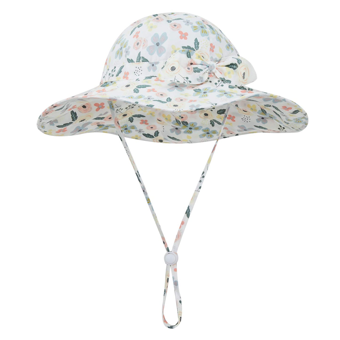 Baby Girl Sun Hat Summer Beach Hats With Upf 50+ Toddler Infant With Wide Brim Strap Outdoor Bucket Hat Greden6-12 Months