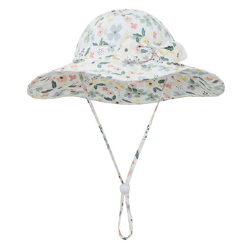 Baby Girl Sun Hat Summer Beach Hats With Upf 50+ Toddler Infant With Wide Brim Strap Outdoor Bucket Hat Greden6-12 Months