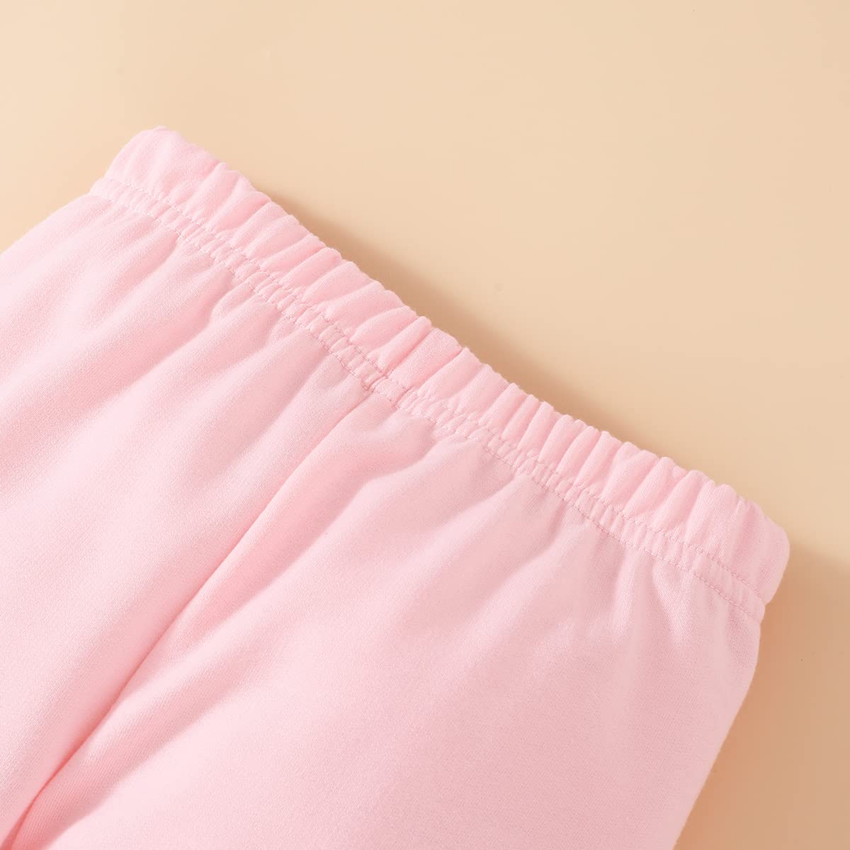 Retsugo Girls Leopard Outfits Ruffle Sleeve Leopard Long Sleeve T-Shirt And Pink Leggings 2Pcs Cute Outfits For Girls Clothes Fa