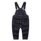 Kidscool Space Baby & Little Boys/Girls Black Denim Overalls,Jean Workwear,Deep Blue,18-24 Months