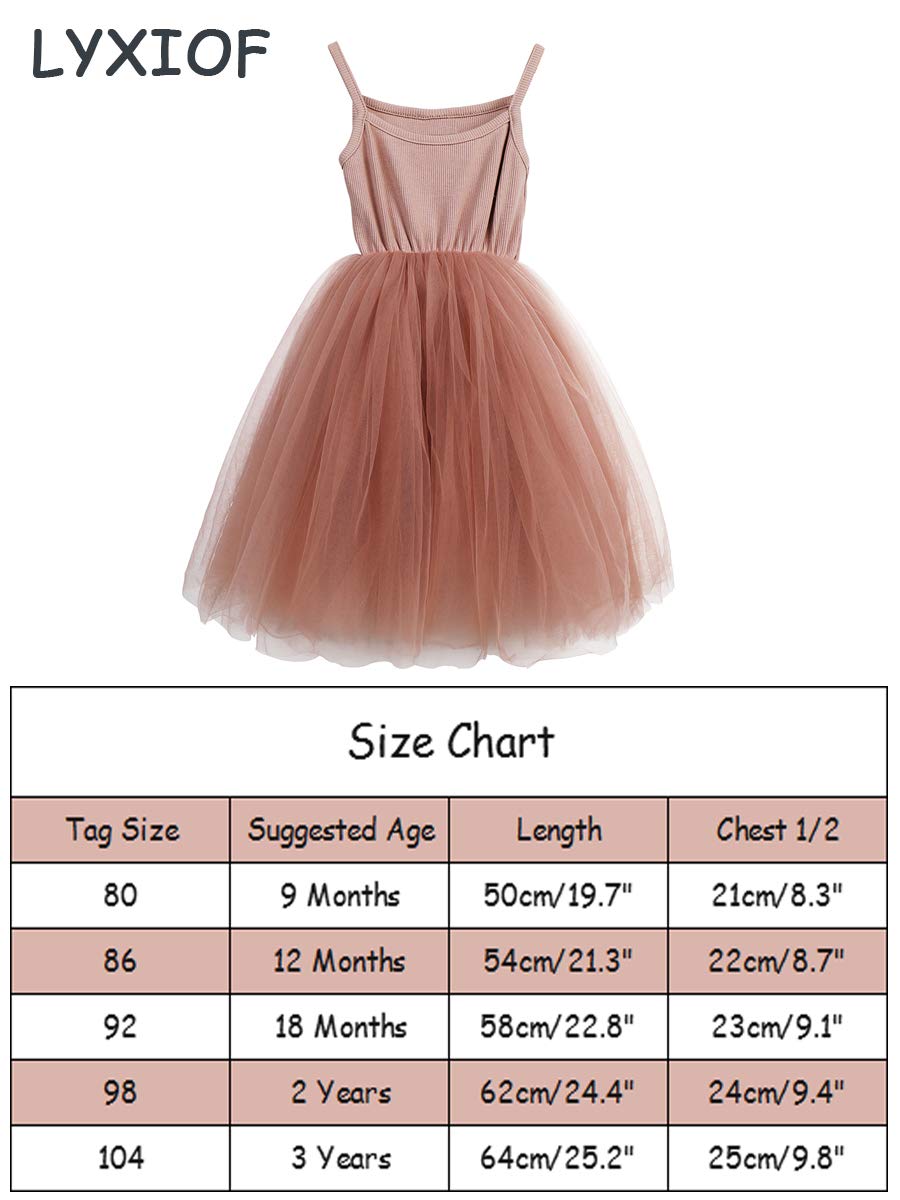 LYXIOF Toddler Tutu Dress Baby Girls Tulle Sleeveless Princess Party Sundress Pink 18 Months