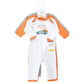 Hudson Baby Unisex Baby Cotton Coveralls, Pumpkin Truck, 3-6 Months