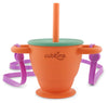 CUBKINS 2 in 1 SipNSnack Cup for Baby, BPA Free Food Grade Silicone Snack Container and Sippy Cup for Toddler (Tangerine)  27