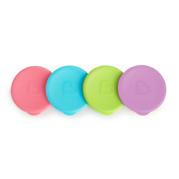 Munchkin Miracle 360 Sippy Cup Lids, 4 Count, Pink/Blue/Green/Purple