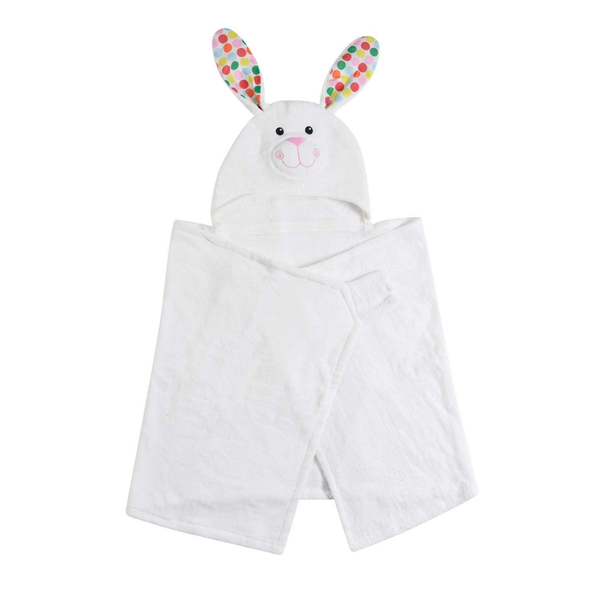 Zoocchini Kids Plush Terry Hooded Bath Towel (Bella The Bunny)