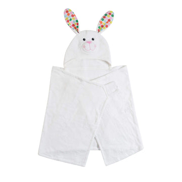 Zoocchini Kids Plush Terry Hooded Bath Towel (Bella The Bunny)