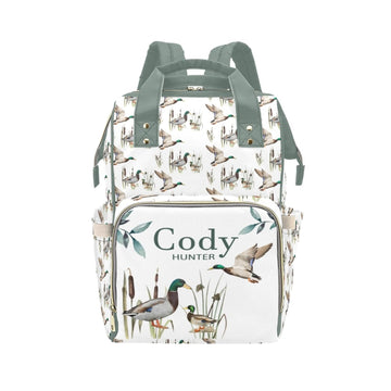 Personalized Diaper Bag Backpack for Women, Custom Name Nursing Mommy Daypack, Diaper Bag for Girls Boys, New Mom Gifts (Wild Du