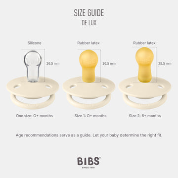 Bibs De Lux Baby Pacifier 2-Pack | Made In Denmark | Bpa Free Dummy Soother, Round Nipple. Silicone, Onesize (0-36 Months), Clou