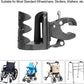Supregear Cup Holder, 360 Degree Rotation Stroller Bike Water Bottle Holder Cup Holder, Universal For Walkers, Rollators, Wheelc