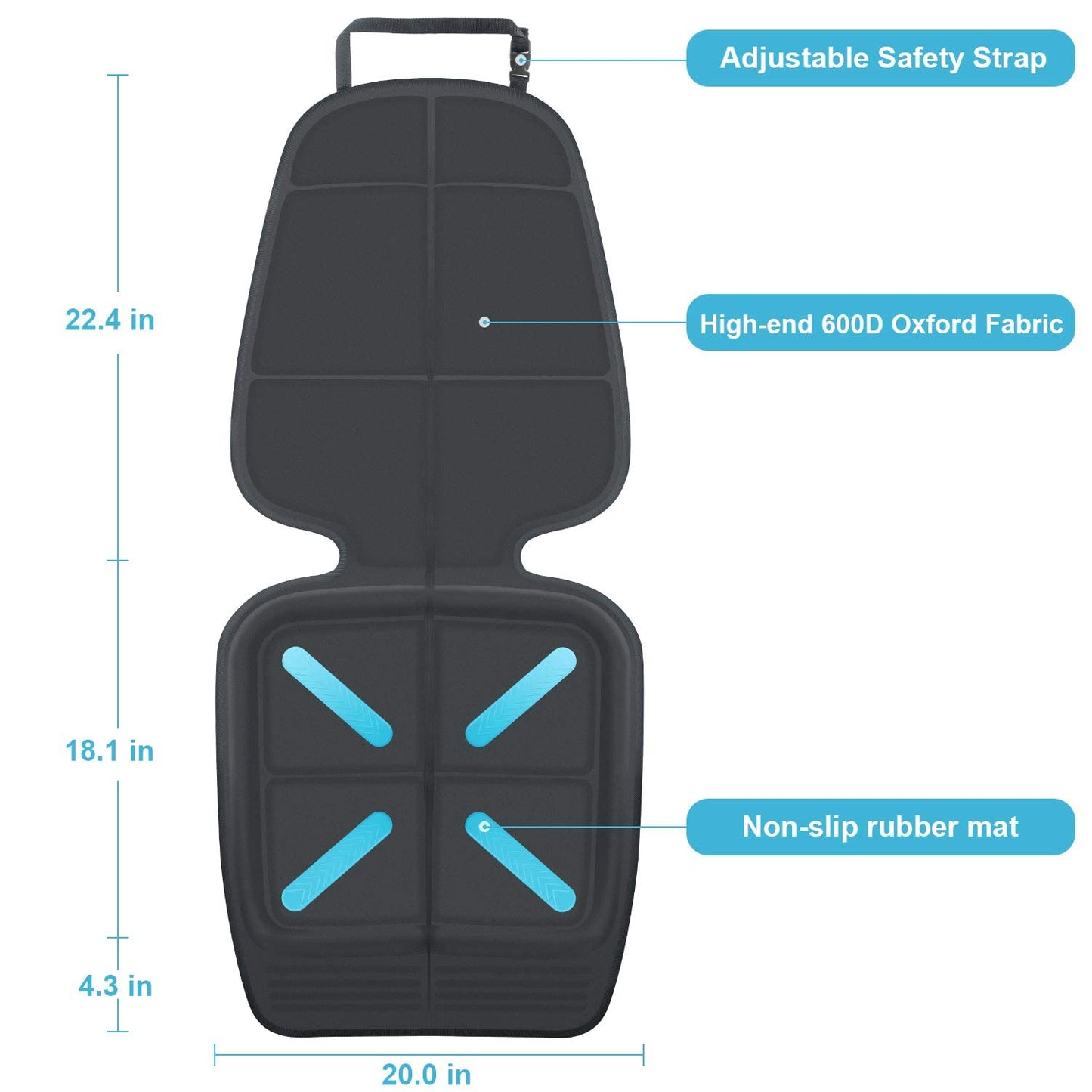 Car Seat Protector For Baby Child Car Seats, Shynerk Auto Seat Cover Mat For Under Carseat To Protect Automotive Vehicle Leather