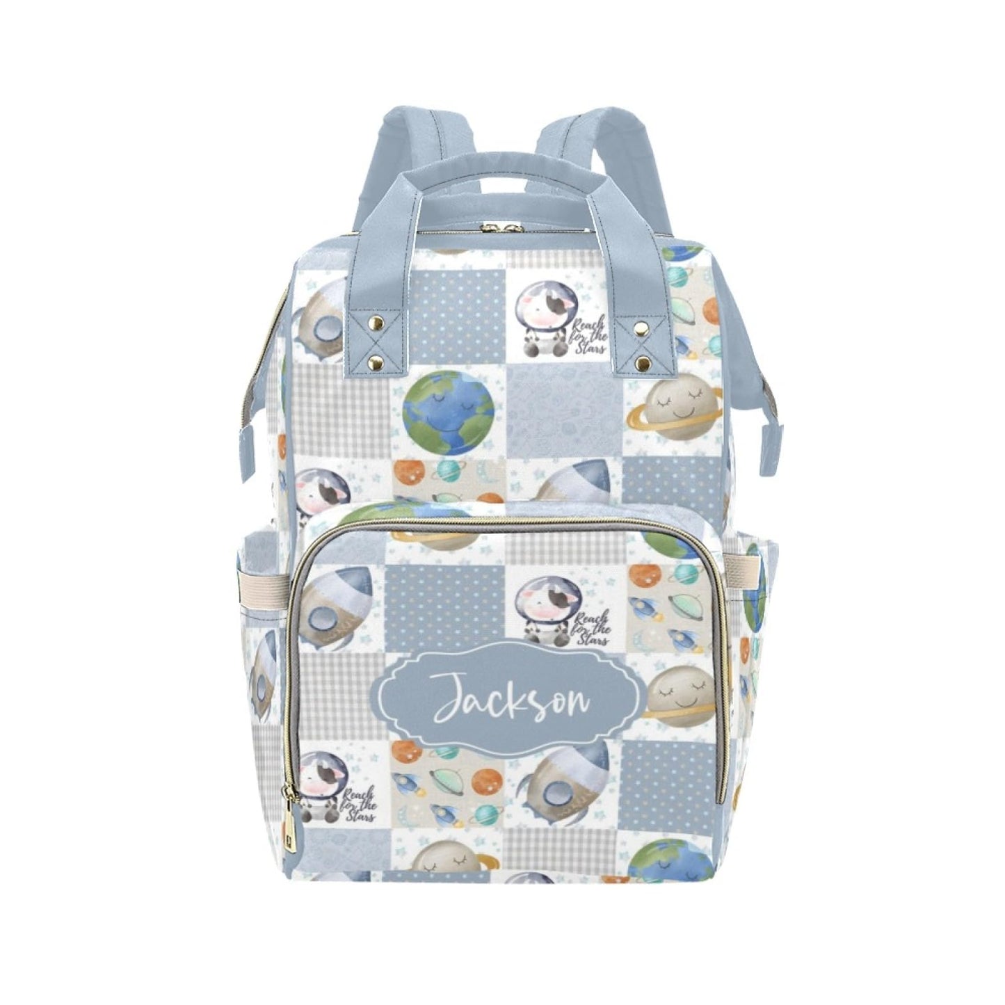 Noverbibi Custom Diaper Bag for baby Customized Space Baby Bag Personalized Nursing Bags with Name Custom Name Mommy Daypack Bag