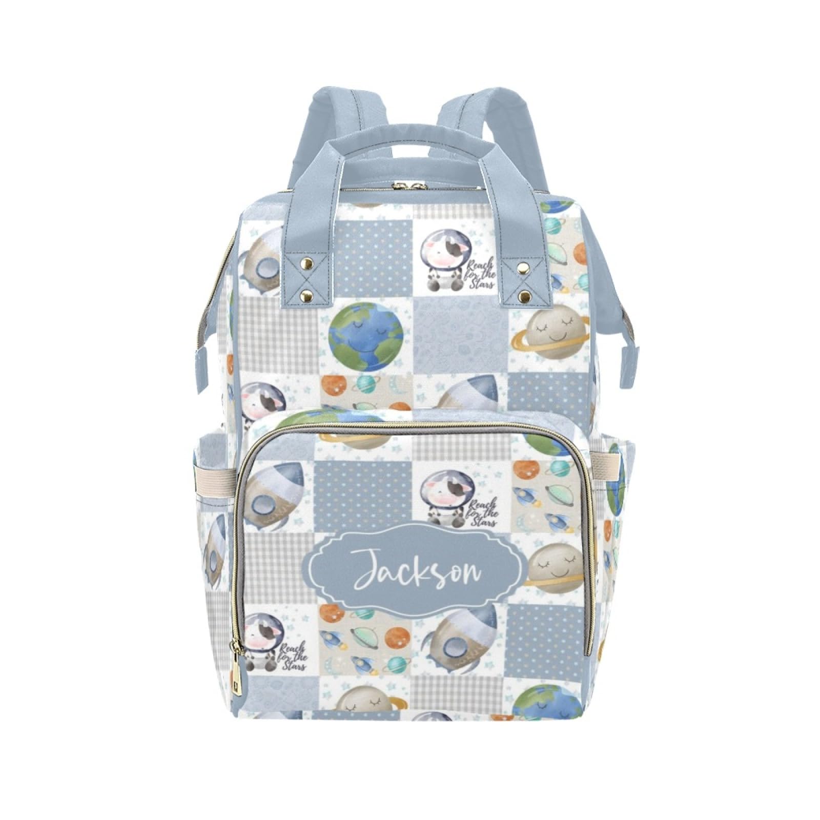 Noverbibi Custom Diaper Bag for baby Customized Space Baby Bag Personalized Nursing Bags with Name Custom Name Mommy Daypack Bag