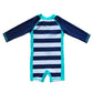 Baby Beach One-Piece Swimsuit Upf 50+ -Sun Protective Sunsuit,Blue 24/36M,3T