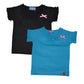 Clever Baby Girls Tshirt(ZCGT004BLKLBLU_23Yrs_BlackLightblue_23 Years)