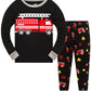 Boys Pajamas Fire Truck 100% Cotton Christmas Pjs Toddler 2 Piece Long Sleeve Sleepwear Kids Fireman Clothes Set 8T