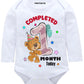 Printmate Monthly Milestone 1 Month Birthday Baby Romper | Soft Cotton Bodysuit Dress For Photoshoot (Des_004)