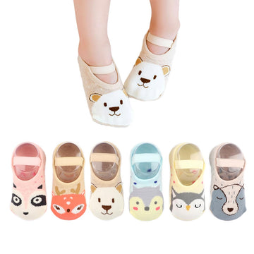 Yenzat Baby Toddler Anti Slip Non Skid Socks With Grip For Infant Girls Slippers 12-36 Months 6 Pairs