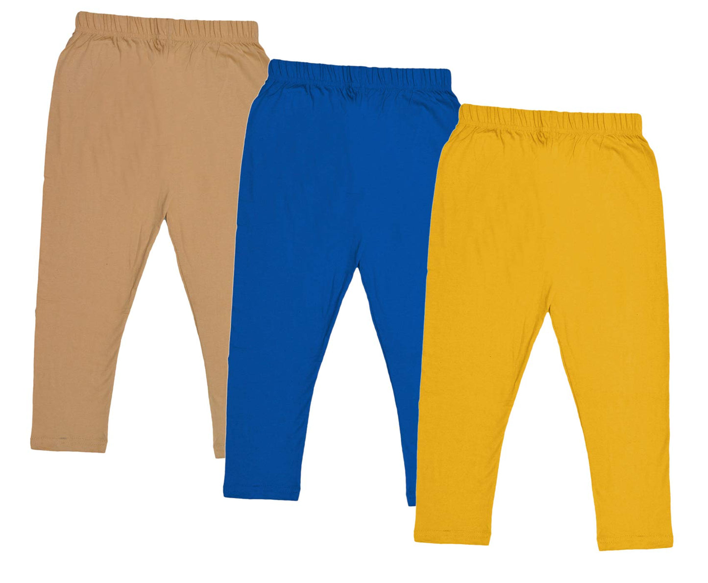 IndiWeaves Girls Cotton 3/4th Leggings/Capri (Pack of 3)(71800171822IWBP328_Multicolor_89 Years)