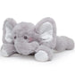 Bearington Baby Lil Spout Rattle: 8-Inch Plush Stuffed Gray Elephant Rattle, Shaker Toy with Soft Plush Fur, Floppy Ears and Sat