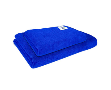 Softspun Microfiber Baby Bath & Hair Care Towel  40 X 60 Cm & 60 X 120 Cm, Blue  Pack Of 2  Extra Soft Face Towels Washcloth 