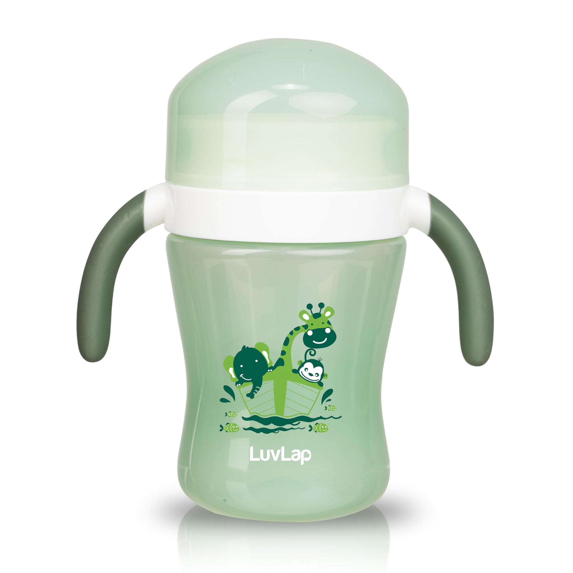 Luvlap 360 Soft Spout Trainer Sipper, 240Ml, Dual Handle Leakproof & Spillproof Sippy Cup For Kids/Toddlers EasyGrip Handles, B