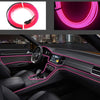 Abaldi El Wire Car Interior Led Lights, Ambient Lighting Kits For Car Decoration(5M16Ft, Pink)
