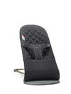 BabyBjrn Bouncer Bliss, Black, Woven, Classic Quilt | 2-in-1 Adjustable Baby Bouncer Seat and Toddler Chair, Newborn to Toddler 