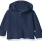 Honestbaby Baby Boys Organic Cotton Matelasse Snap-Front Hooded Jacket Cardigan Sweater, Dark Navy, 3-6 Months Us