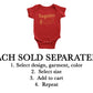 Threadrock Taquito | Baby Son Or Daughter Infant Bodysuit | 6 Months, Red