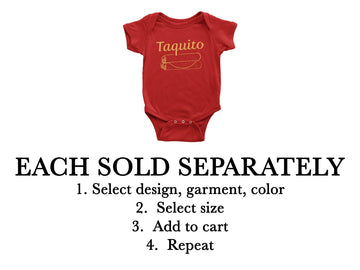 Threadrock Taquito | Baby Son Or Daughter Infant Bodysuit | 6 Months, Red