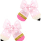 2Pcs Back To School Hair Bows Pink Pencil Hair Clips Grosgrain Ribbon Bow Hair Accessories First Day of School for Girls Toddler