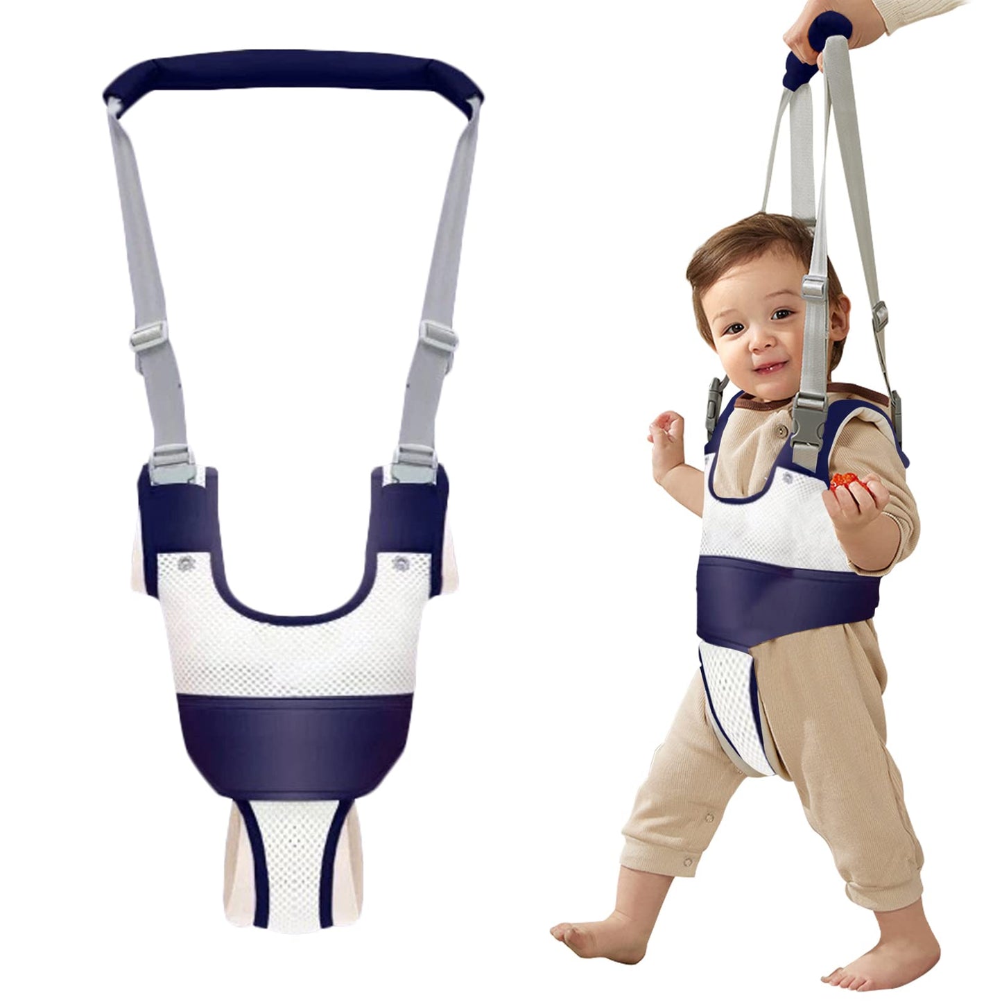 Ocanoiy Baby Walker Breathable Baby Walking Harness Handheld Kids Walker Helper Toddler Infant Walker Harness Assistant Belt Pul