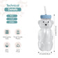 The 730 Project Honey Bear Straw Cup For Babies, 8-Oz Honey Bear Cup With Lid, 3-Pack Therapy Learning Honeybear Straw Cup, Baby